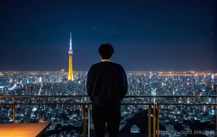 야경과 천체 망원경 - **Prompt:** "A captivating scene of an adult, around 20-30 years old, experiencing profound wonder w...